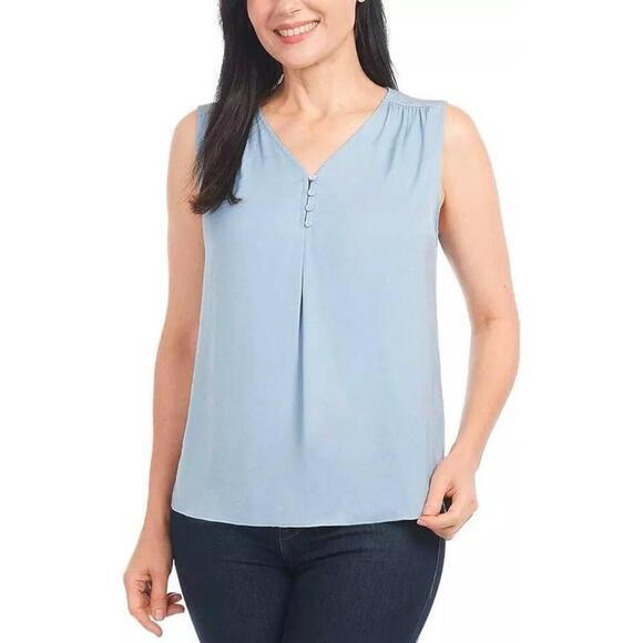 Hilary Radley Tops - Hilary Radley Ladies' Sleeveless Blouse, Vintage Blue, XS. AL